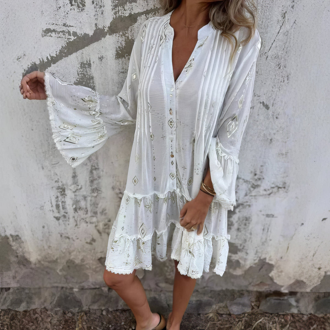 Mara – Trendiges Mini-Kleid mit langen Ärmeln