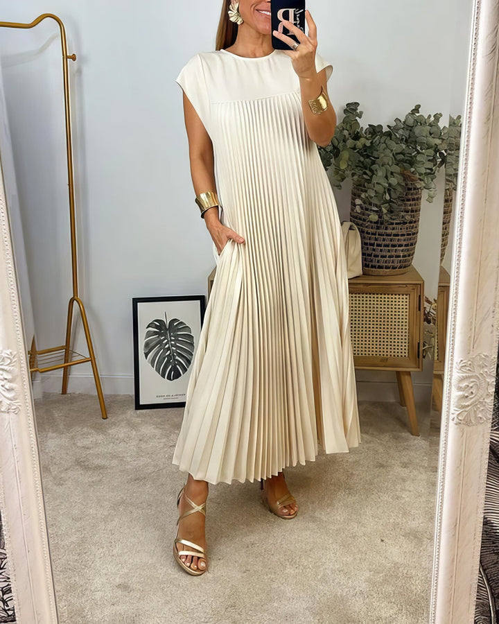 ELEONORA | Ärmeloses Plisseekleid, elegant und zeitlos