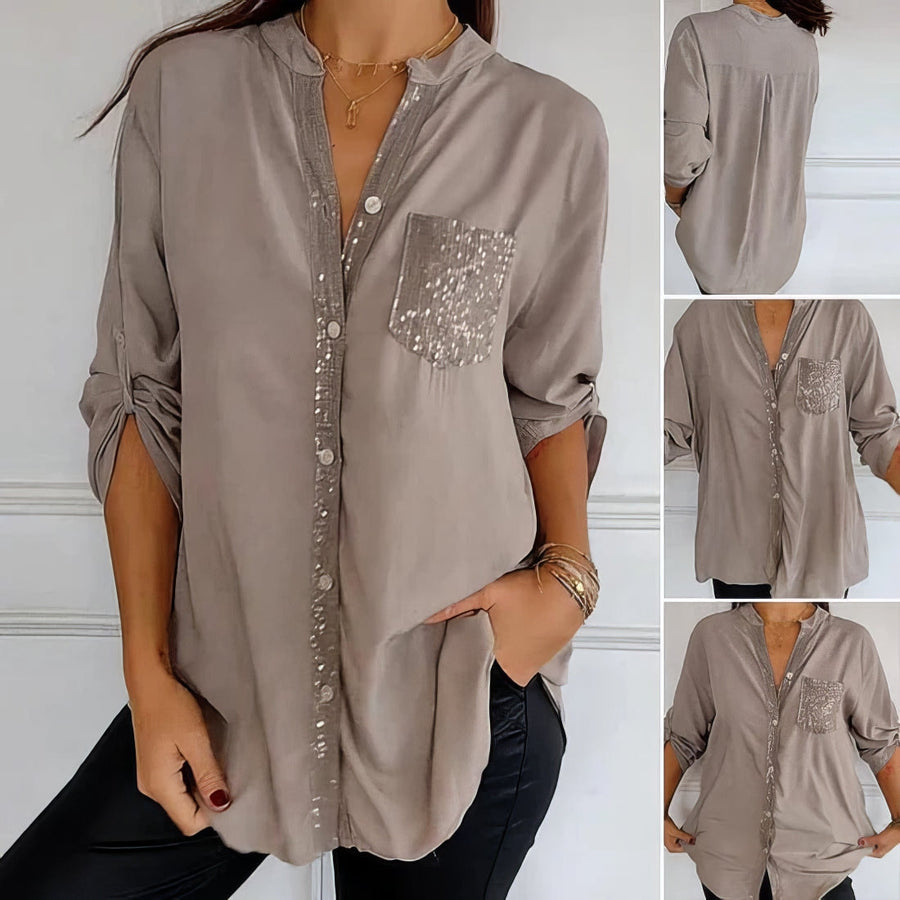 Lucie Sequin Patchwork Top
