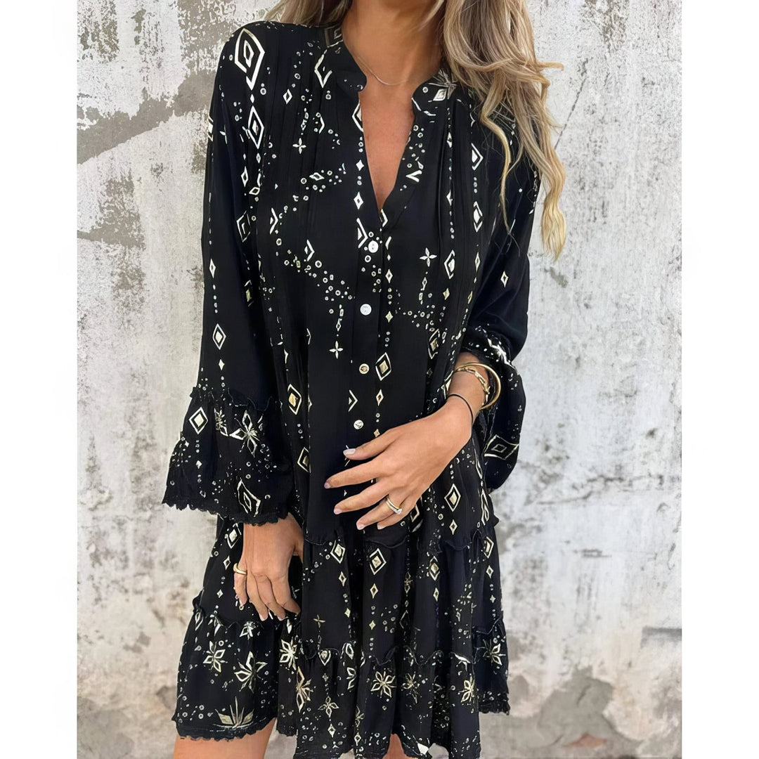 Mara – Trendiges Mini-Kleid mit langen Ärmeln