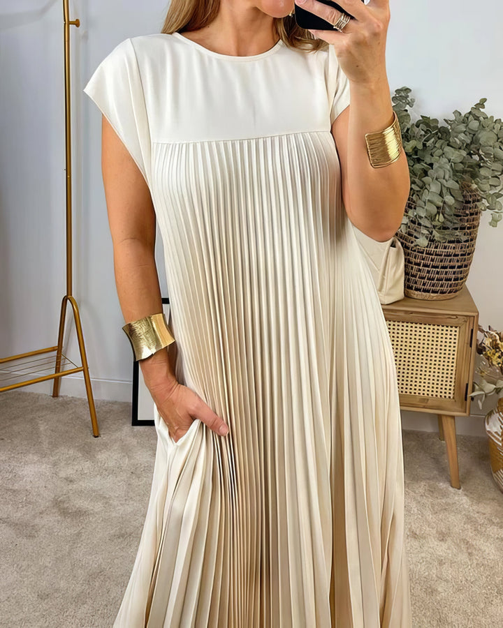 ELEONORA | Ärmeloses Plisseekleid, elegant und zeitlos