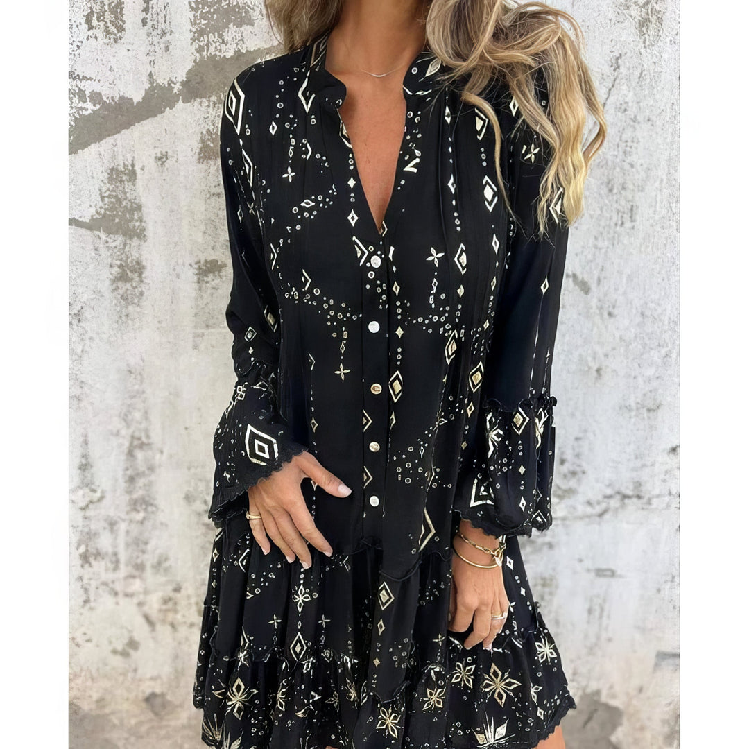 Mara – Trendiges Mini-Kleid mit langen Ärmeln