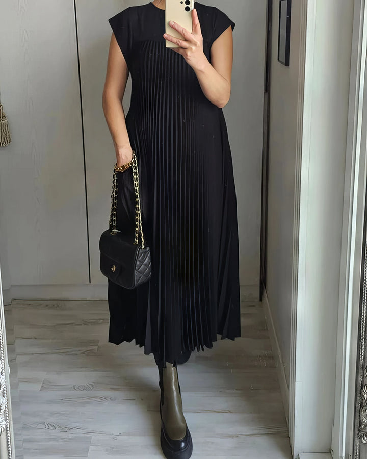 ELEONORA | Ärmeloses Plisseekleid, elegant und zeitlos