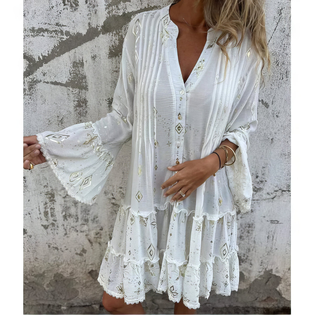 Mara – Trendiges Mini-Kleid mit langen Ärmeln