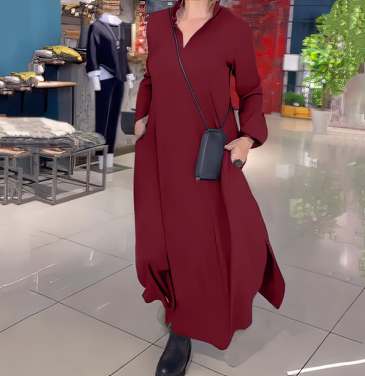 CLAUDIA | Elastisches Langes Kleid, elegant und modisch