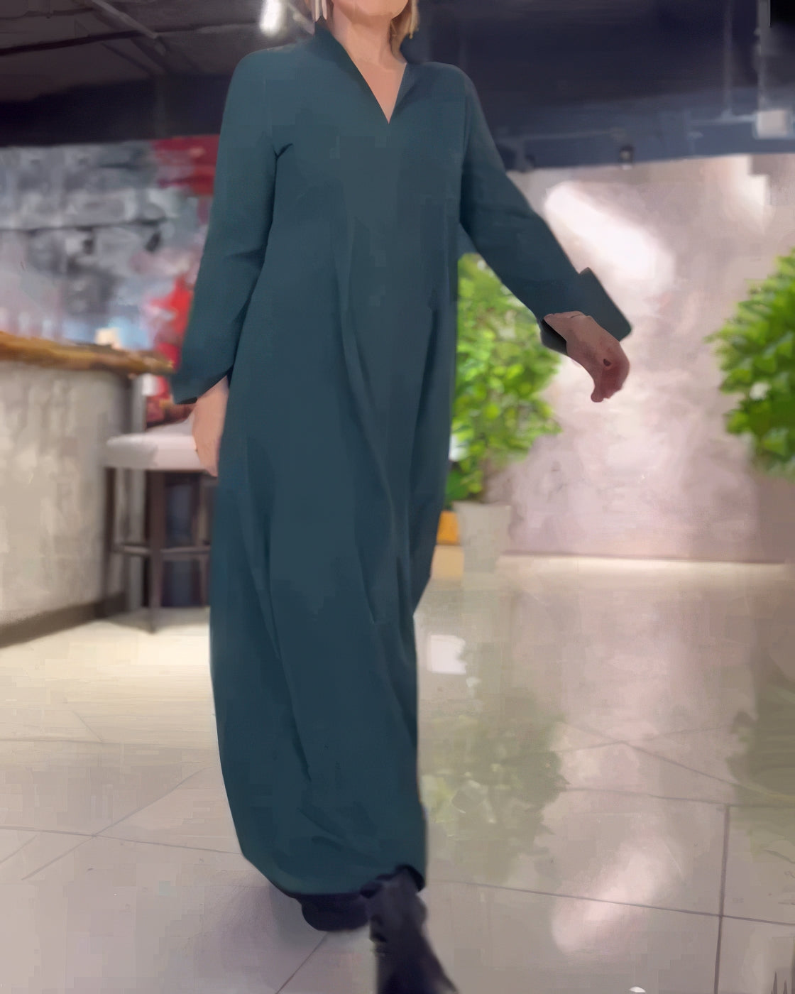 CLAUDIA | Elastisches Langes Kleid, elegant und modisch